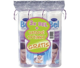Bel Cosmetic Kosmetické tampony 3 x 70 kusů + vatové tyčinky