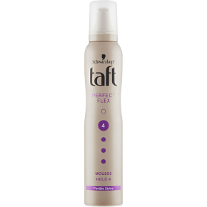 Taft Perfect Flex, pěnové tužidlo na vlasy utra silně tužící, síla fixace 4, 200 ml