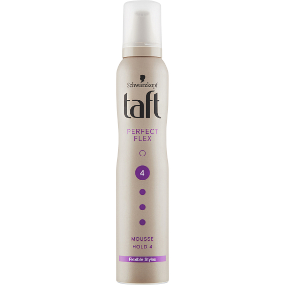 Taft Perfect Flex, pěnové tužidlo na vlasy utra silně tužící, síla fixace 4, 200 ml