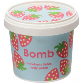 Bomb Cosmetics Jahodová pláň - Strawberry Fields přírodní tělový sprchový peeling 365 ml