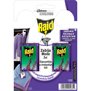 Raid háček proti šatním molům s vůní levandule, 2 ks