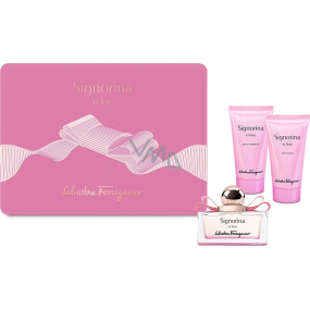 Salvatore Ferragamo Signorina in Fiore toaletní voda pro ženy 50 ml + tělové mléko 50 ml + sprchový gel 50 ml, dárková sada