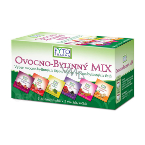 Fytopharma Ovocno - bylinný Mix čajů 6 druhů po 5 kusech, 30 x 2 g