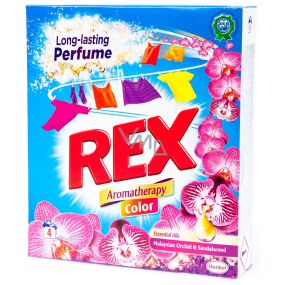 Rex Malaysan Orchid & Sandalwood Aromatherapy Color prášek na praní barevného prádla 4 dávky 260 g