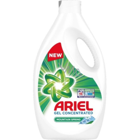 Ariel Mountain Spring tekutý prací gel pro čisté a voňavé prádlo bez skvrn 48 dávek 2,64 l