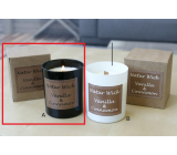 Lima Natur Wick Black & White Vanilka a skořice Aroma svíčka dřevěný knot černá 175 g 1 kus