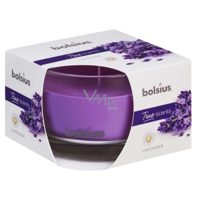 Bolsius True Scents Lavender - Levandule vonná svíčka ve skle 90 x 63 mm