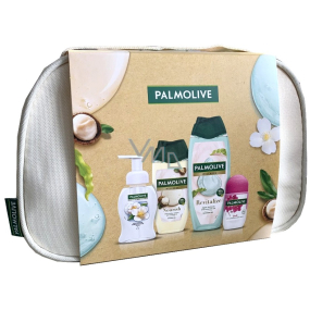 Palmolive Wellness Nourish sprchový gel 250 ml + Magic Softness Jasmine pěnové mýdlo 250 ml + Revitalize sprchový gel 250 ml + Luxurious Softness antiperspirant roll-on 50 ml + etue, kosmetická sada