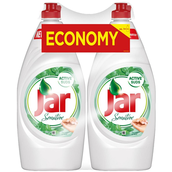 Jar Sensitive Tea Tree & Mint prostředek na ruční mytí nádobí 2 x 900 ml, duopack
