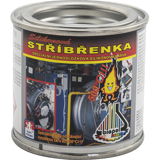 Biopol Paints Silikonová stříbřenka, žáruvzdorná do 500 °C, 80 g