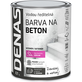 DENAS NA BETON vrchní barva na beton, 0620 žlutý, 0,7 kg DENAS NA BETON vrchní barva na beton, 0620 žlutý, 0,7 kg