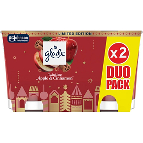 Glade vonné svíčky Twinkling Apple & Cinnamon 2 × 112 g Glade vonné svíčky Twinkling Apple & Cinnamon 2 × 112 g