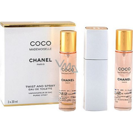 Chanel Coco Mademoiselle toaletní voda komplet pro ženy 3 x 20 ml