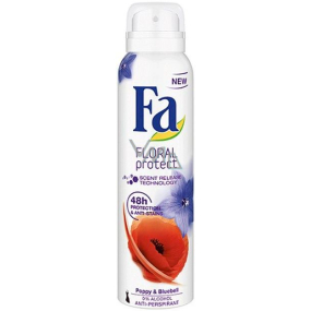 Fa Floral Protect Poppy & Bluebell antiperspitant deodorant sprej pro ženy 150 ml