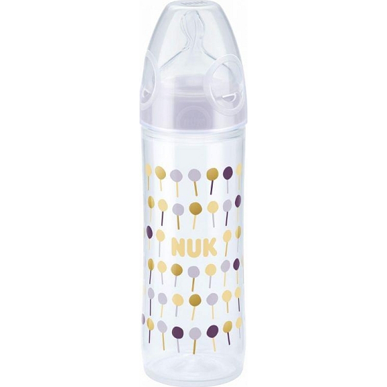 Nuk My Love kojenecká láhev PP se silikonovou savičkou na mléko 6-18 měsíců 250 ml