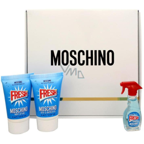 Moschino Fresh Couture toaletní voda 5 ml + sprchový gel 25 ml + tělové mléko 25 ml, dárková sada