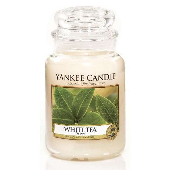 Yankee Candle White Tea - Bílý čaj vonná svíčka Classic velká sklo 623 g