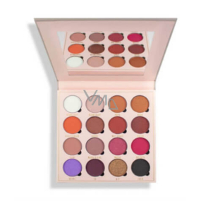 Makeup Obsession paletka mix 16 pigmentovaných očních stínů, z toho 7 matných, 6 lesklých a 2 matné se třpytkami odstín Belle Jorden 20,8 g