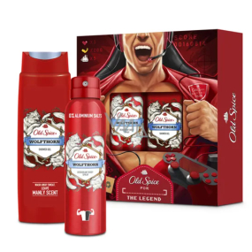 Old Spice Wolfthorn Gamer deodorant sprej 150 ml + sprchový gel 250 ml, kosmetická sada pro muže