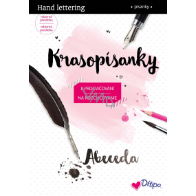 Ditipo Krasopísanky Moderní krasopis Hand lettering abeceda k procvičování 32 stran 7195003