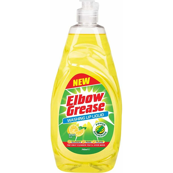 Elbow Grease Washing Up Liquid Lemon Fresh čistící prostředek na nádobí s vůní citronu 740 ml