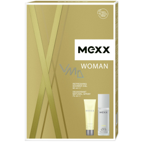 Mexx Woman parfémovaný deodorant sklo 75 ml + sprchový gel 50 ml, kosmetická sada pro ženy