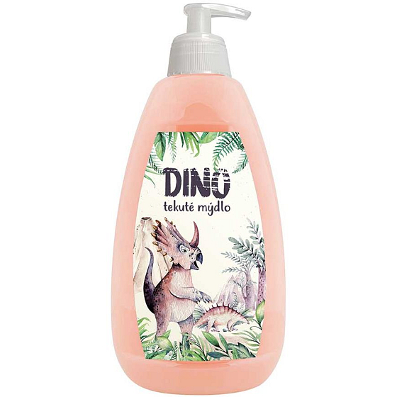 Bohemia Gifts Kids Dino Jahoda tekuté mýdlo pro děti dávkovač 500 ml