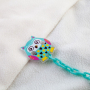Baby Farlin Pacifier Clip řetízek na šidítko Sovička modrá pro děti 0+ měsíců