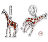 Charm Sterlingové stříbro 925 Žirafa, přívěsek na náramek zvíře