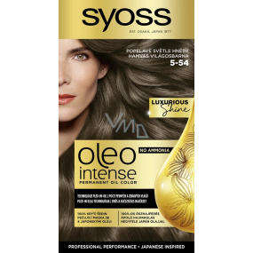 Syoss Oleo Intense Color barva na vlasy bez amoniaku 5-54 Popelavě světle hnědý