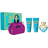 Versace Dylan Turquoise toaletní voda 100 ml + tělový gel 100 ml + sprchový gel 100 ml + dámská kabelka, dárková sada pro ženy