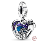 Charm Sterlingové stříbro 925 Disney Pixar Wall-E & Eve 2v1, přívěsek na náramek film