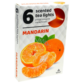 Tea Lights Mandarinka vonné čajové svíčky 6 kusů