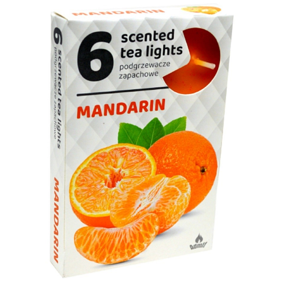 Tea Lights Mandarinka vonné čajové svíčky 6 kusů