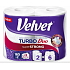 Velvet Turbo Duo papírové utěrky 3vrstvé, 165 útržků, 36,3 m v roli, 2 role