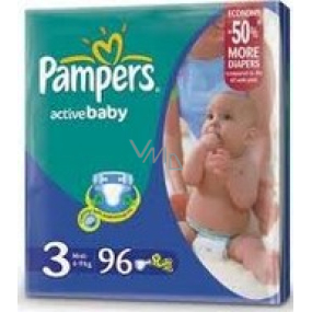 Pampers Active Baby 3 Midi 4-9 kg plenkové kalhotky 96 kusů