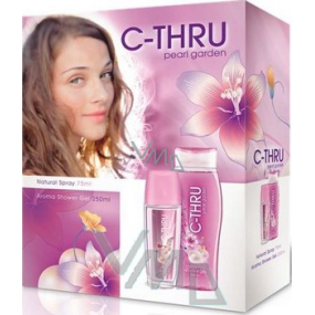 C-Thru Pearl Garden parfémovaný deodorant sklo pro ženy 75 ml + sprchový gel 250 ml, kosmetická sada
