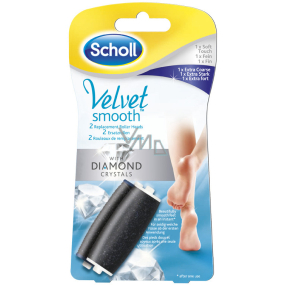 Scholl Velvet Smooth Express Pedi with Diamond Crystals elektrický pilník náhradní hlavice jemná 1 kus + extra hrubá 1 kus