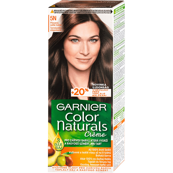 Garnier Color Naturals Créme barva na vlasy 5N Přirozená světle hnědá