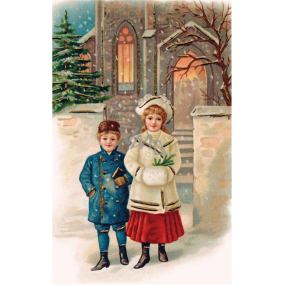 Bohemia Gifts Aromatická vonná karta Vánoční večer Vánoce Arktická svěží vůně 10,5 x 16 cm