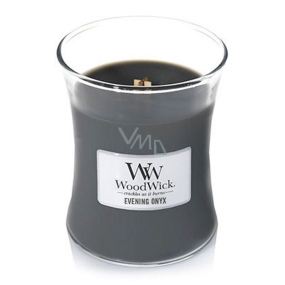 WoodWick Evening Onyx - Večerní Onyx vonná svíčka s dřevěným knotem a víčkem sklo střední 275 g