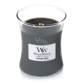 WoodWick Evening Onyx - Večerní Onyx vonná svíčka s dřevěným knotem a víčkem sklo střední 275 g