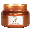 Village Candle Hřejivá dýně - Pumpkin Tweed vonná svíčka ve skle 2 knoty 262 g