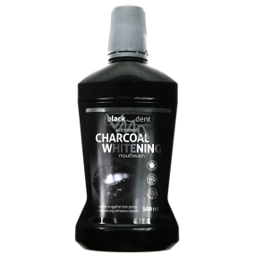 Mattes Black Dent Activated Charcoal Whittening aktivované organické uhlí ústní voda 500 ml