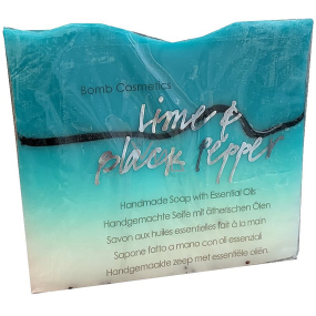 Bomb Cosmetics Limetka & Černý pepř - Lime & Black Pepper přírodní glycerinové mýdlo 100 g