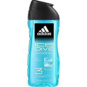 Adidas Ice Dive 3v1 sprchový gel na tělo, vlasy a pleť pro muže 250 ml