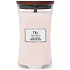 WoodWick Sheer Tuberose - Jemná tuberóza vonná svíčka s dřevěným knotem a víčkem sklo velká 609,5 g