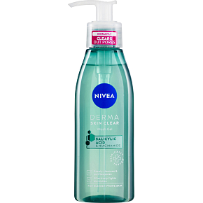 Nivea Derma Skin Clear Čisticí pleťový gel, 150 ml
