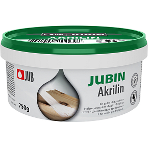Jubin Akrilin disperzní akrylátový tmel na dřevo, bílý, 750 g Jubin Akrilin disperzní akrylátový tmel na dřevo, bílý, 750 g