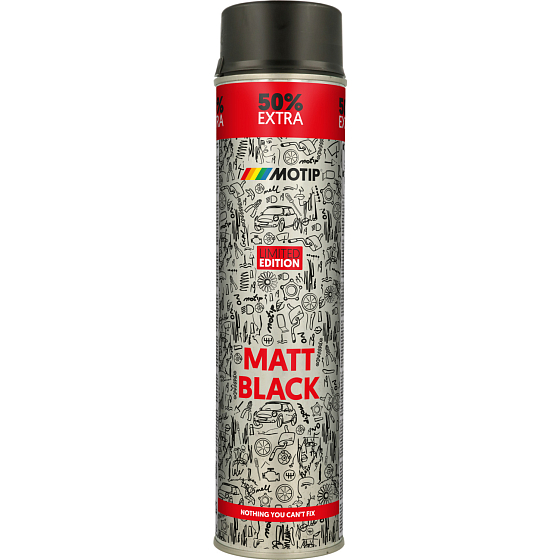 Motip Rallye univerzální akrylátový lak, černý mat, 600 ml